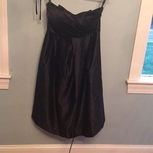 A36 black strapless cocktail dress